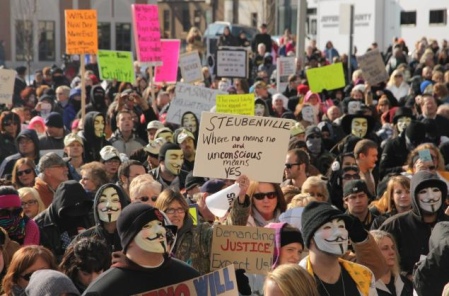 Steubenville rape case rally - Anonymous